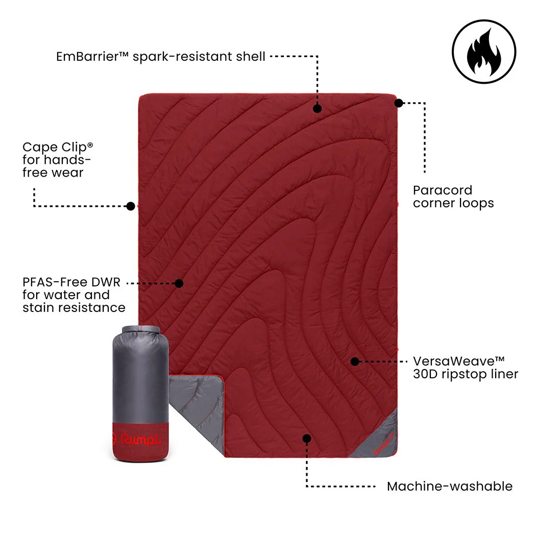 Campfire Puffy Blanket - Cherry Charcoal - Image 3