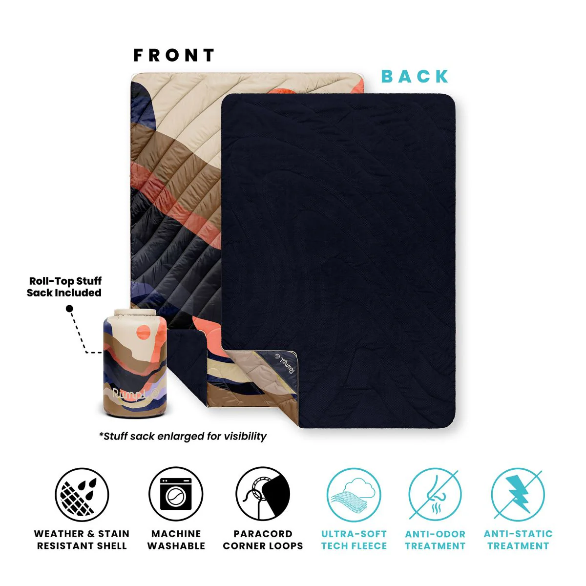 Fleece Puffy Blanket - Valley Dawn - Image 4