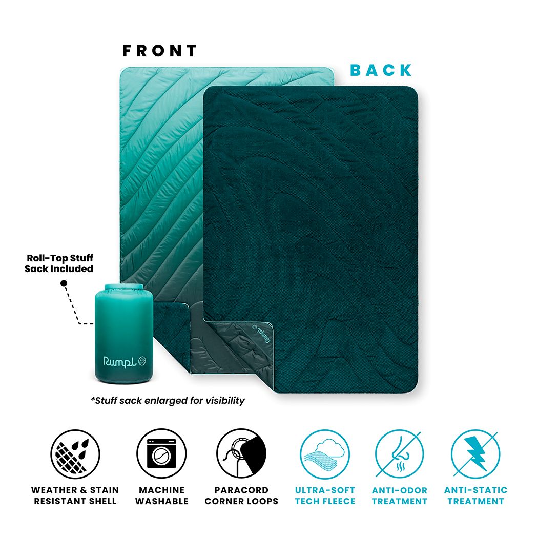 Fleece Puffy Throw Blanket - Jade Fade - Image 4