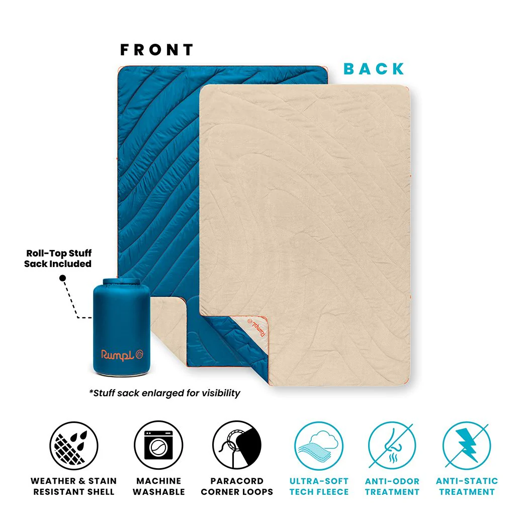 Fleece Puffy Throw Blanket - Seascape Cream - Image 5