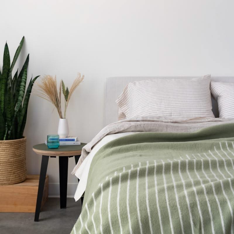 Merino SoftWool Blanket™ King Size - Sage - Image 10