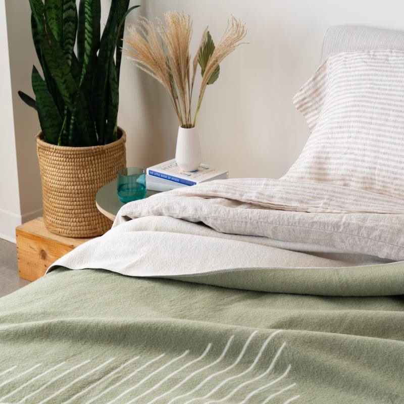 Merino SoftWool Blanket™ King Size - Sage - Image 6