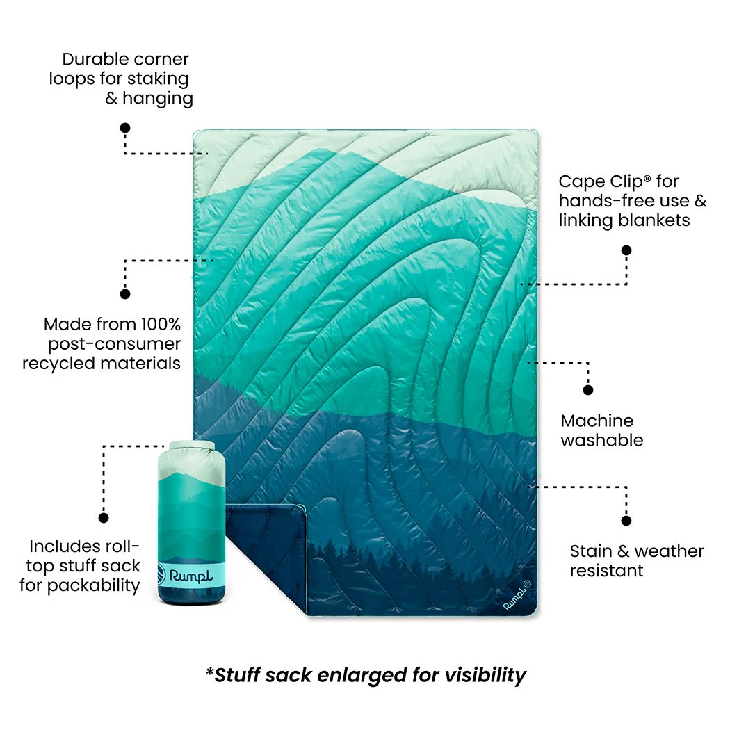 Original Puffy 2 Person Blanket - Seascape Ridge Mountains - Image 4