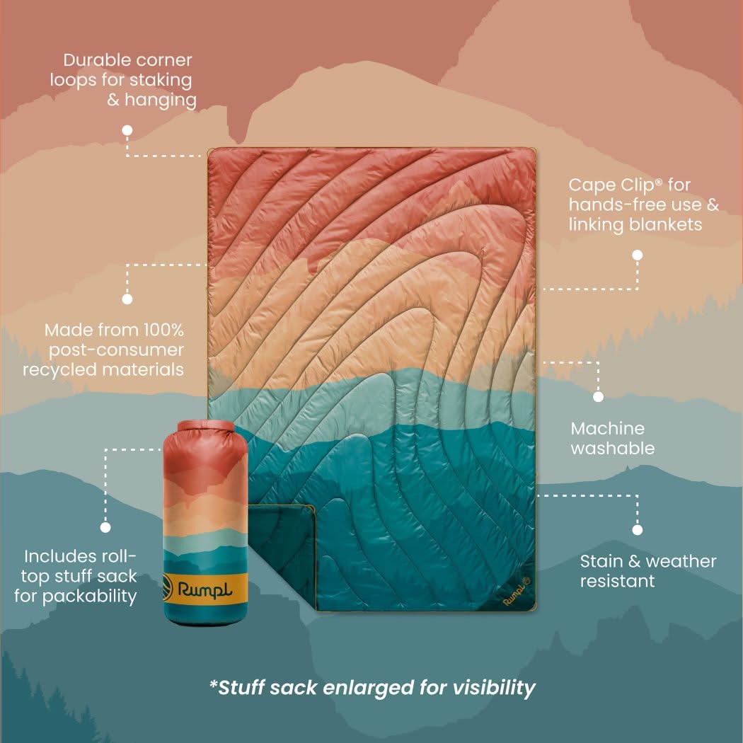 Original Puffy Blanket - Rocky Mountain Sunset Fade - Custom - Image 2