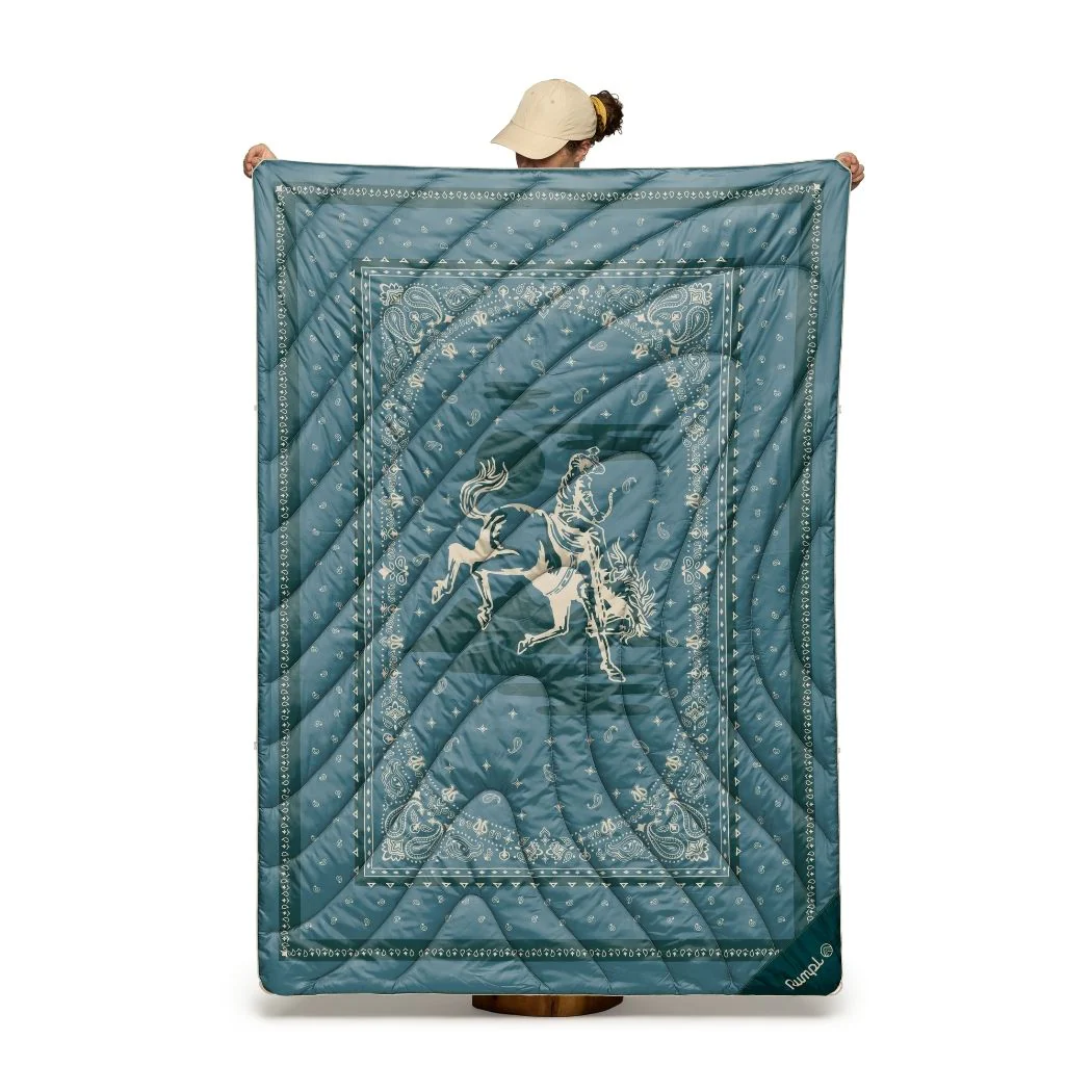Original Puffy Blanket - Sage Bronco Bandana - Image 9