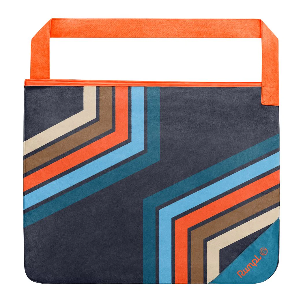 Tech Towel Tote Double - Midnight Retro Stripes - Image 5
