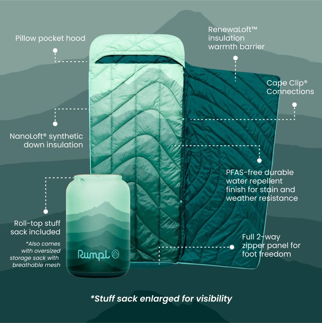 Wrap Sack 20° Sleeping Bag - Cascade Fade - Image 5