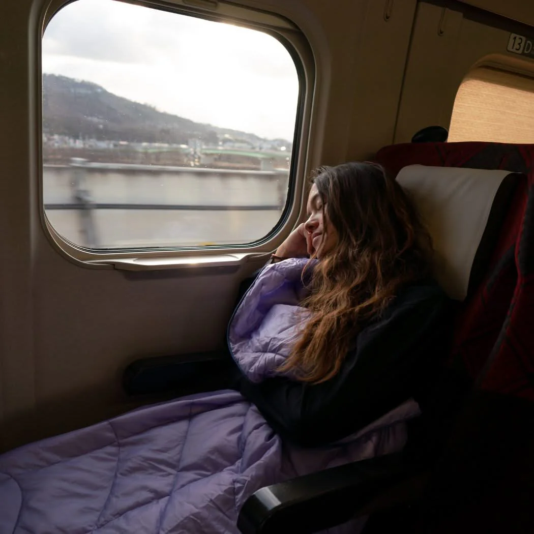 Travel Puffy Blanket - Lavender - Image 6