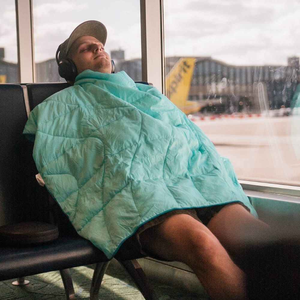 Travel Puffy Blanket - Seafoam - Image 5