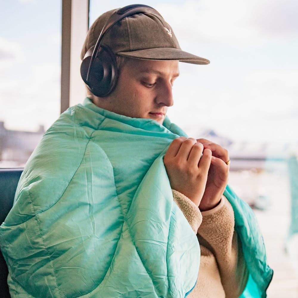 Travel Puffy Blanket - Seafoam - Image 6