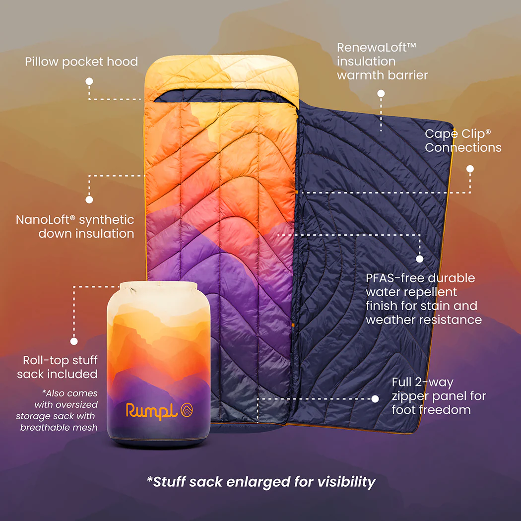 Wrap Sack 20° Sleeping Bag - Watercolor Glow - Image 5